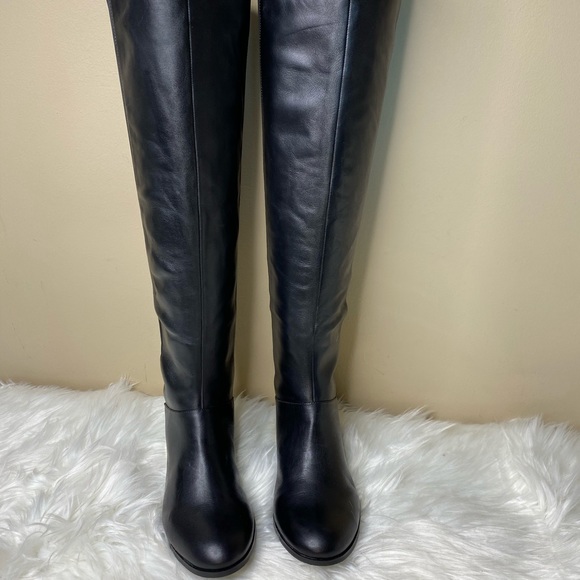 ANN TAYLOR BLACK LEATHER RIDING BOOT - Picture 6 of 16
